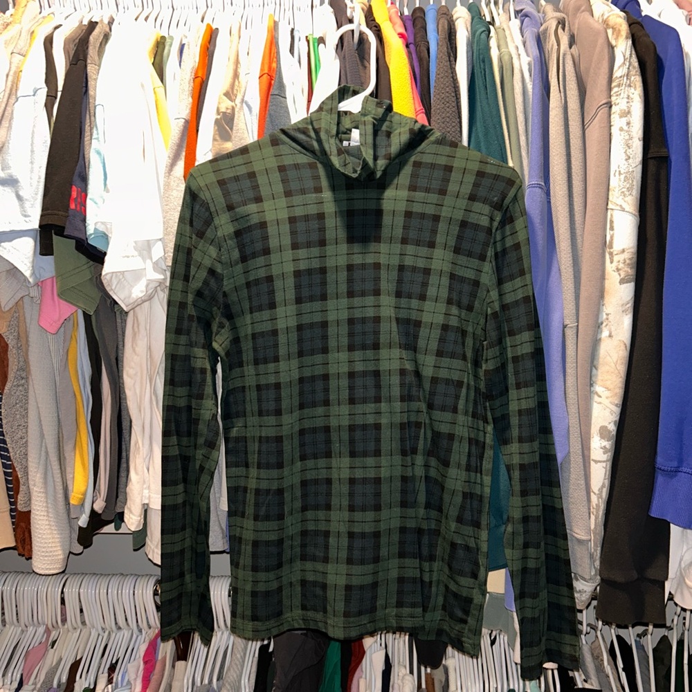Women’s J. Crew Green Plaid Turtleneck